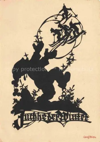 AK / Ansichtskarte Zwerge Dwarfs Nains-- SCHATTENBILDKARTE