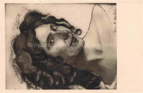 AK / Ansichtskarte HODLER Ferdinand (1853-1918) Kuenstlerkarte Italienerin 1910 