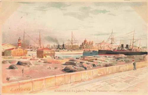 AK / Ansichtskarte LEssIEUX Ernest (1848-1925) Kuenstlerlitho Marseille La Joliette Ernest Simons