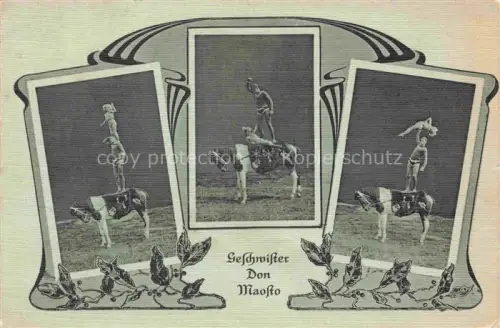 AK / Ansichtskarte Zirkus Artistik Variete Cirque-- Geschwister Don Maosto 