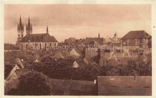 AK / Ansichtskarte Eger  Cheb CZ Ansicht mit Erzdekanalkirche Kuenstlerkarte Helo No. 34