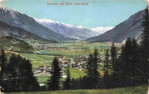 AK / Ansichtskarte Celerina GR Panorama Blick talabwaerts Alpen