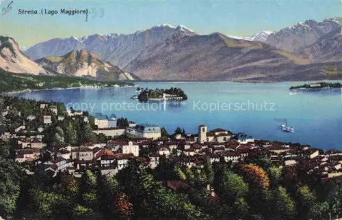 AK / Ansichtskarte Stresa Borromeo Lago Maggiore IT Panorama Alpen