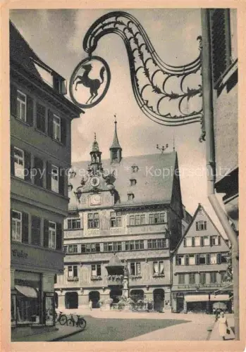 AK / Ansichtskarte TueBINGEN BW Rathaus Tuerschild