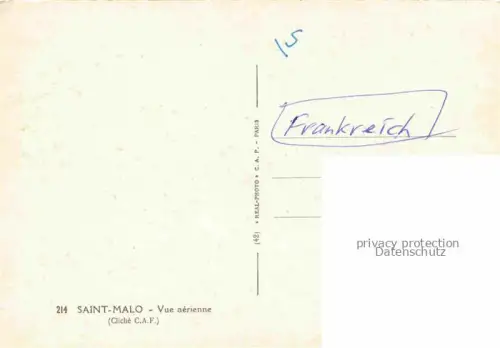 AK / Ansichtskarte SAINT-MALO ST-MALO 35 Vue aérienne