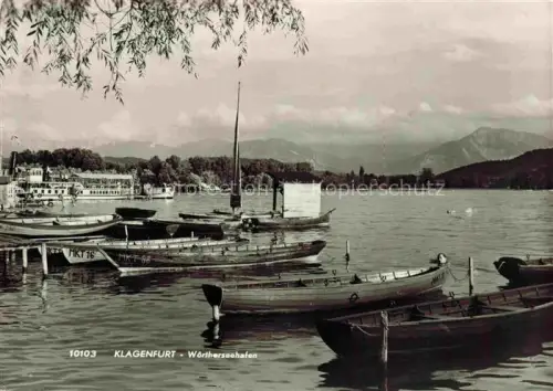 AK / Ansichtskarte KLAGENFURT Woerthersee Kaernten AT Partie am Hafen