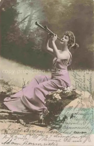 AK / Ansichtskarte Foto Reutlinger Paris Nr. 344 Doppelfloete Frau 