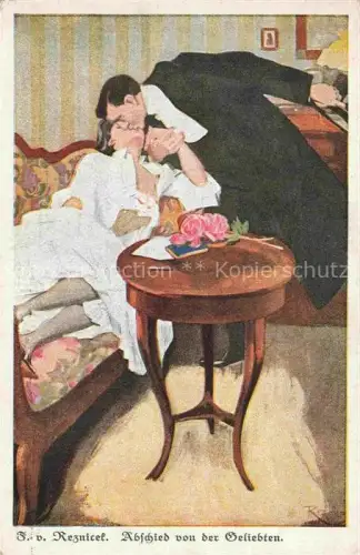 AK / Ansichtskarte REZNICEK F. von Kuenstlerkarte Abschied von der Geliebten 
