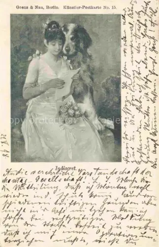 AK / Ansichtskarte GOENS und NAU Berlin Verlag Nr. 15 Stadtpost Hund Frau Indiskret