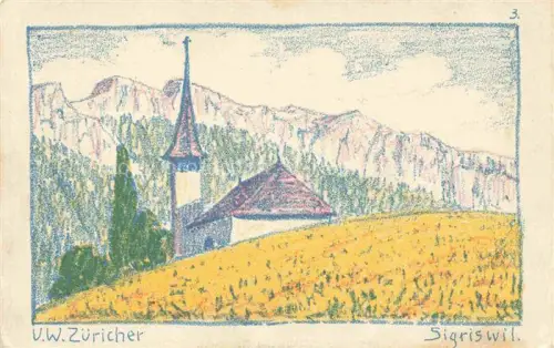 AK / Ansichtskarte Zuericher U.W. Kuenstlerlitho Sigriswil