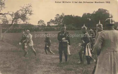 AK / Ansichtskarte Wilhelm II Adel Preussen Monarchie  Schweizer Manoever 