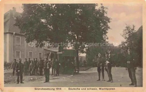 AK / Ansichtskarte Militaria Schweiz Grenzbesetzung Deutsche Schweiz Wachposten 