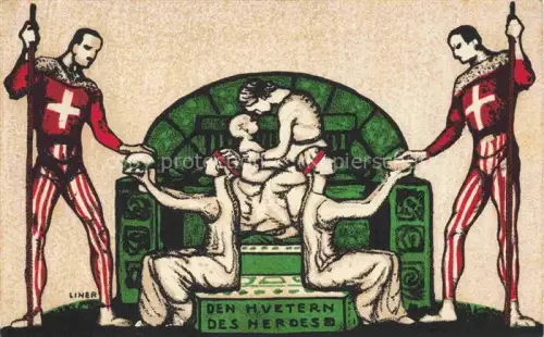 AK / Ansichtskarte LINER Carl Kuenstlerkarte Schweiz den H. Vetern Des Herdes Schweiz 6 Division 