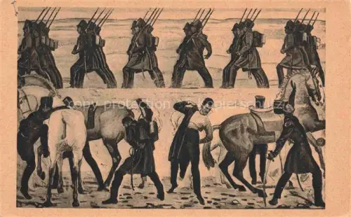 AK / Ansichtskarte HODLER Ferdinand (1853-1918) Kuenstlerkarte Auszug der Jenenser Studenten  