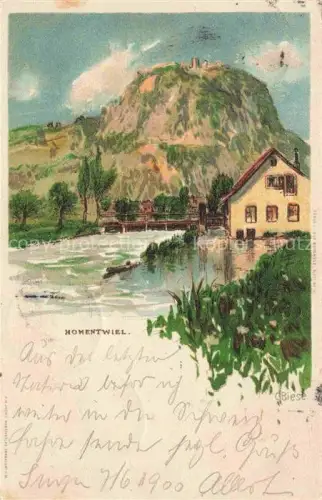 AK / Ansichtskarte BIESE Carl Karl Kuenstlerlitho Hohentwiel Litho