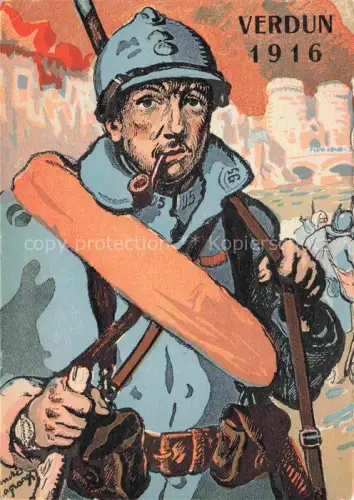 AK / Ansichtskarte VERDUN  55 Meuse Le Soldat de Verdun Pendant la grande epopee de 1916