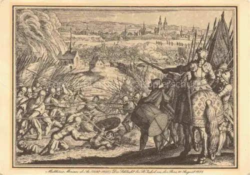 AK / Ansichtskarte Birsfelden BL Gemaelde Die Schlacht bei St Jakob an der Birs Aug 1444 Kunstmuseum Basel