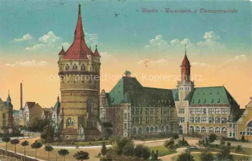 AK / Ansichtskarte WORMS Rhein Wasserturm und Eleonorenschule