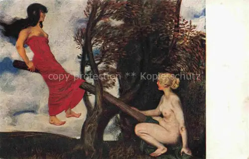 AK / Ansichtskarte STUCK v Franz Kuenstlerkarte die Schaukel Verlag E.A Seemann Leipzig 