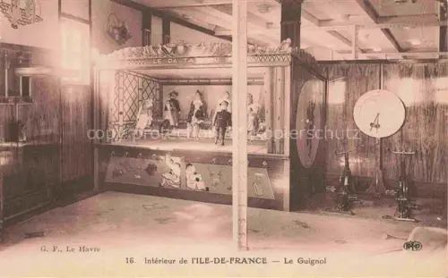 AK / Ansichtskarte Puppen Dolls Poupees Munecas Spielzeug Interieur de I Ile de France Le Guignol