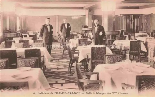 AK / Ansichtskarte Dampfer Oceanliner Le Havre de France Salle Manger de 2 Classe