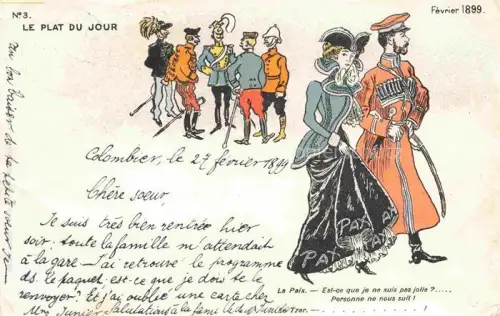 AK / Ansichtskarte Politik Le Plat Du Jour Fevrier PAX  La Paix 