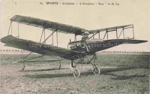 AK / Ansichtskarte ZENS Aviatik Flugwesen Airplanes-- Sports Aviation Aeroplane vu de 3/4