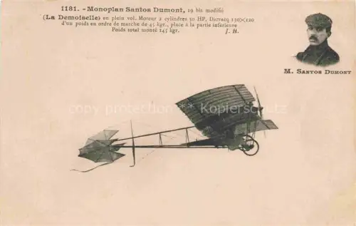 AK / Ansichtskarte DUMONT Santos Aviatik Flugwesen Manaplan  La Demoiselle