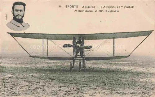 AK / Ansichtskarte PISCHOFF Aviatik Flugwesen Sports Aeroplane Pischoff 