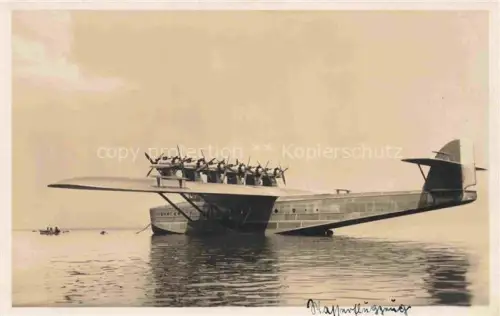 AK / Ansichtskarte Wasserflugzeug Aviatik Flugwesen Do=X Bodensee Dornier Riesenflugzeug 