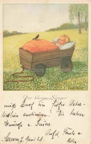 AK / Ansichtskarte Ebner Pauli Kuenstlerkarte Der kleine Saenger
