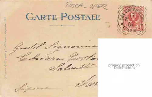 AK / Ansichtskarte TOSCA Puccini Giacomo Oper Opera-- G. Ricordi Milano 