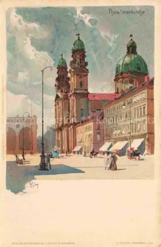 AK / Ansichtskarte KLEY  Kuenstlerlitho Theatinerkirche 