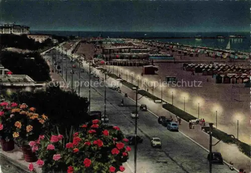 AK / Ansichtskarte RIMINI IT Lungomare e bagni Nettuno notturno