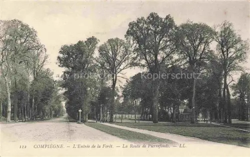 AK / Ansichtskarte COMPIEGNE 60 Oise Entree de la Foret La Route de Pierrefonds