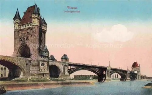 AK / Ansichtskarte WORMS Rhein Ludwigsbruecke