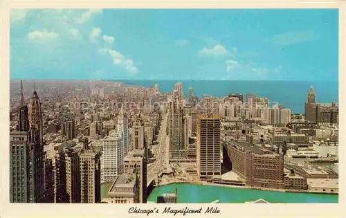 AK / Ansichtskarte CHICAGO  Illinois USA Michigan Avenue North Section of Huge Lake front