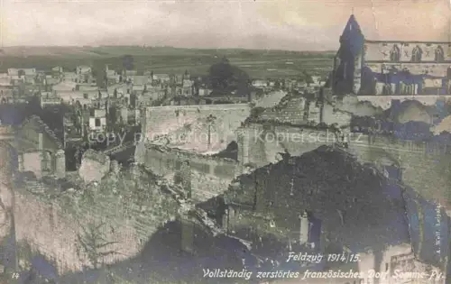 AK / Ansichtskarte Somme-Py-Tahure Sainte-Menehould 51 Marne Vollstaendig zerstoertes franzoesisches Dorf