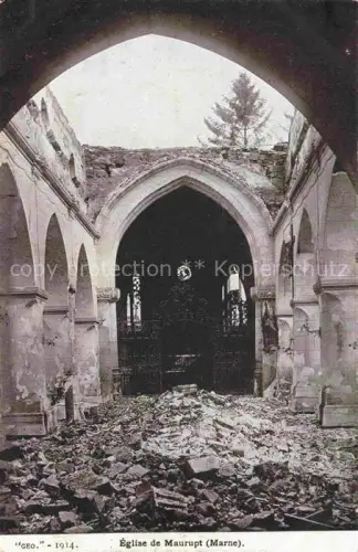 AK / Ansichtskarte Maurupt-le-Montois Vitry-le-Francois 51 Marne Eglise de Maurupt apres bombardement