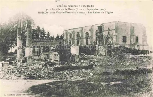 AK / Ansichtskarte Huiron Vitry-le-Francois 51 Marne Les Ruines de l'Eglise