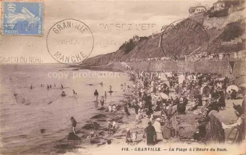 AK / Ansichtskarte GRANVILLE 50 Manche La Plage a l'Heure du Bain