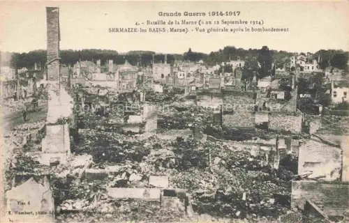 AK / Ansichtskarte Sermaize -les-Bains Vitry-le-Francois 51 Marne Vue generale apres le bombardement