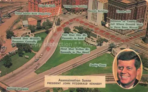 AK / Ansichtskarte JFK KENNEDY John Fitzgerald (1917-1963) Politiker USA Dallas Texas 