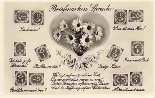 AK / Ansichtskarte Verlag Amag Nr. 96757 BriefmarkenSPRACHE auf Ak