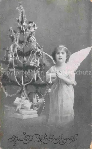 AK / Ansichtskarte Weihnachten Christmas X-Mas Noel Engel Kind Maedchen Child 