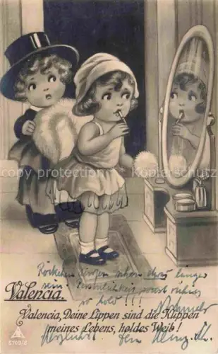 AK / Ansichtskarte Foto PH Paris Nr. 5709/2 Valencia Humor Kinder Schminken 