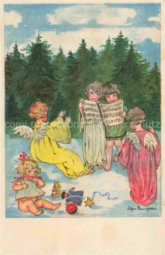 AK / Ansichtskarte BAUMGARTEN Fritz (1883-1966) Kuenstlerkarte Nr. 6123 Spielzeug Puppe Kinder Engel 
