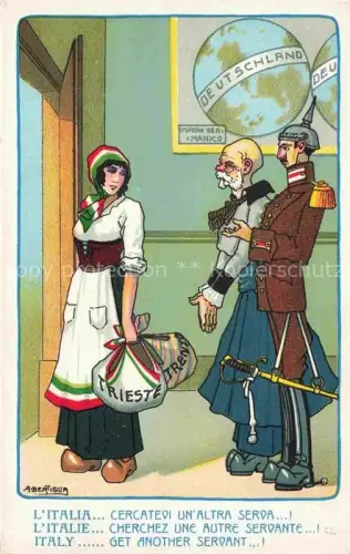 AK / Ansichtskarte BERTIGLIA A. Kuenstlerkarte Italien Get another sarvant Triste  