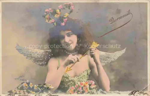 AK / Ansichtskarte Foto Walery Paris Nr. Dormeuil Frau Engel Pfeil