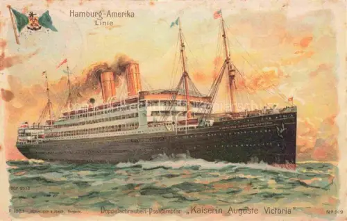 AK / Ansichtskarte Dampfer Oceanliner Hamburg Amerika Linie Kaiserin Auguste Victoria